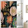 Uiiooazy Tenda da Doccia Antimuffa 150x200cm Nero Boho Chic Tropicale Fiori