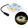 Innfeeltech Striscia di luce di 1M COB LED, larghezza 5mm 12V 4000K 320LEDs/m Striscia di luce con connettore DC