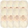 BambooMN JubileeYarn - Gomitolo di filato sportivo in cotone di bambù, 50 g, latte di mandorla, 8 gomitoli
