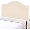 RTSFKFS Copertura per Testiera Letto Piazza e Mezza, 180cm, Beige, Ecologica, Fibra di Poliestere e Spandex, Elastica, Protezione per Testiera, Decorazione per Camera da Letto