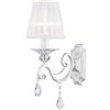 MAYTONI DECORATIVE LIGHTING Elegante Lampada da Parete, Applique, Design Shabby Chic, Metallo bianco, Paralume in Tessutto bianco, per 1 lampadina E14 40w non incl., per sala, interni, soggiorno, camera da letto, studio