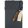npluseins Lenzuolo con angoli in jersey 100% cotone, ca. 70 x 140 cm, antracite