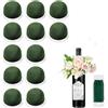 Generic Mini supporto rotondo in schiuma per fiori con filo floreale, 12/24/36 pezzi in schiuma floreale bagnata e asciutta per bottiglie di vino, fiori in schiuma, centrotavola fai da te per matrimoni