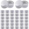 INCREWAY 40 tappi a vite, coperchi a vite in alluminio da 28 mm per bottiglie di vetro e birre, coperchi filettati di ricambio per contenitori di liquidi (argento)