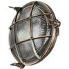 Licht-Erlebnisse Applique da esterno in ottone vetro IP64 marittimo in rame antico resistente alle intemperie luce esterna casa porta anteriore patio