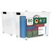 Novaliv 2 scatole portaoggetti con coperchio, grandi, 80 l, trasparenti, impilabili, con chiusura a clip, in plastica, senza BPA, 61 x 40 x 45 cm