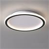 Schindora Plafoniera a LED, piatta, 24 W, colore bianco neutro, 4500 K, 1500 lm, moderna, ultra sottile, nera, rotonda, Ø315 mm, per salotto, soggiorno, cucina, corridoio, casa, ufficio