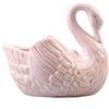 TPIONEER Ornamenti in Ceramica a Forma di Cigno Bianco Rosa Blu, Decorazione da Tavolo, Scatola portaoggetti per Candele, Vaso per Fiori, Arredamento per la casa