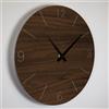 Giallobus - Orologio Linea Basic - Legno Noce - Legno Mdf - Basic 30x30 - Meccanismo silenzioso - Pronto da appendere - Orologi moderni
