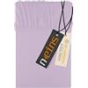 npluseins Lenzuolo con angoli in jersey 100% cotone, ca. 90-100 x 200 cm, lilla
