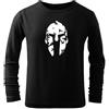 DRAGOWA Spartan maglietta a maniche lunghe per bambini, nero,