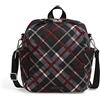 Vera Bradley Zaino da donna Performance Twill convertibile piccolo Bookbag, Plaid Parigi, One Size, Zaino piccolo convertibile in twill Performance