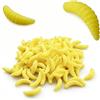 Senvenelec 80 vermi di pane artificiali, in morbido silicone bionico, per attirare i fiocchi di pesce, simulazione dei vermi rossi, beige e giallo.