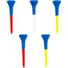 Cabilock Tee da Golf 5 Pezzi 74mm in Gomma e Plastica per Allenamento | Portatile e Bassa Resistenza, Accessorio per Principianti Eppassionati, Supporto Pratico per Esercizi Colore Casuale