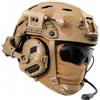 cuguoe Set casco FAST Gen 2 con microfono PTT e occhiali protettivi | Casco regolabile in ABS leggero da 650 g, 56-60 cm, con paraorecchie e supporti