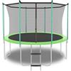 Generisch Trampolino verde da 2,4 m con rete di sicurezza e scala, 181 kg per esterni
