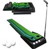 Vkechh Tappetino da golf con ritorno automatico della palla, putter e 3 palline