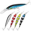 Generic Set 5 Minnow Affondanti Lungo Lancio 18,1 cm 42,5 g con Ancorette Triple