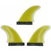 Generic da Surf Thruster a Due Linguette Tavola da Surf Set Tre Pezzi Base Abbinata a Due Linguette Curvatura Ottimizzata Reattività Elevata Stabilità in , Giallo , G7/L