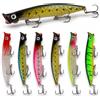 Generic Set 6 Popper Topwater, 11cm 13g Esche Rigide Galleggianti per Luccio