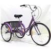 Generic Triciclo per adulti con pneumatici larghi, ruote da 20, sedile regolabile, portata massima 130 kg, guida fluida, ideale per ciclismo all'aperto, vacanze e picnic.