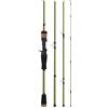 Generico 4 Sezione Ultra-leggero Polico da pesca in carbonio Filatoio Casting asta pertica Sea Canna portatile canna telescopica