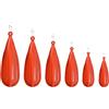DIYEAH 6 Pezzi Tappo da Pesca per Allenamento, Bait Casting Plug in PVC Arancione, per Principianti, per Pratica di Lancio e Pesca in Acqua Dolce