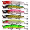 Generic 6 Esche Popper Galleggianti, 11cm 13g Artificiali Rigidi con Occhi 3D