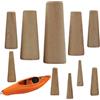 kivrimlarv Tappo per barca, tappo conico in legno rapido | 10 tappi conici per barca, per yacht, pompa, kayak, pesca in altezza, spiaggia, lago, esterno, tempesta