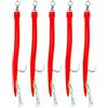 Drawup Glow Eel - Ami da pesca per anguilla, 5 pezzi, in acciaio inox, colore