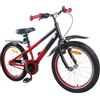 SYDE Bicicletta per bambini, 22 pollici, rosso e nero | Acciaio resistente, freno classico, sedile regolabile, una velocità, per parco