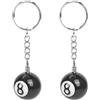 JUJIAN 2x ' chiave catena chiave di palla da biliardo No. 8