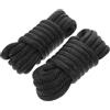 ifundom 2 Pezzi Corda di Ormeggio Marina per Barca in Nylon Nero | Doppia Treccia 16 Capi, Diametro 1/2 Pollice, per Docking e Sport Acquatici