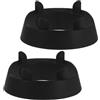 Alipis Supporto per Pallone da Rugby Stabile in Pp Nero, Design Fourcorner, 2 Pezzi per Palestra Indoor e Allenamento Sportivo