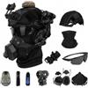 cuguoe Kit casco FAST PJ: cuffia, luce, occhiali e supporto