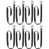JEWEDECO 8pezzi Cinghie per Pedali Bici in Nylon e Ferro Nero