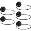 RUNROTOO Supporto da Parete per Pallone, 5 Pezzi in Ferro Nero | Football ed Exercise Ball, Uso Domestico o Banco Negozio, Struttura per Storage e Display