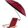 Lcarege Ombrellone per sedia con morsetto regolabile, per esterni, in tessuto resistente ai raggi UV, per spiaggia, campeggio, pesca, colore rosso