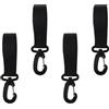 LIFKICH Fibbia Fissaggio Pagaia Kayak 4 Pezzi in Nylon ABS Nero | Accessori Kayak per Pagaia e Paddle Board, Installazione Rapida, Set da 4 per Canoe e Ponte