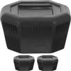 Kisangel 3 Pezzi Copertura per Manico Racchetta da Tennis in Plastico Nero, Accessorio Versatile per Migliorare la Protezione le Prestazioni del Manico
