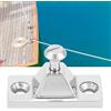 Fabater Supporto per Cerniera Marina in Acciaio Inossidabile 55x20mm per Hardware per Yacht, Cerniera Superiore Bimini Lucidata a Specchio Resistente alla Corrosione