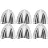 Luxshiny 6 Pezzi Copertura Sfiato Barca in Acciaio Inox 55x58 Mm, per Yacht | Passaggio Cavo e Tubo, Finitura Argento, Sostituzione per Barca e Nave