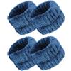 QUARKZMAN Fasce per Lavaggio Viso 4 Pezzi in Microfibra Blu Marino