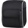 Lcarege Borsa da manubrio per bicicletta, impermeabile, con cerniera, grande capacità, con striscia riflettente, per auto elettrica, moto, triciclo, carrello, nero