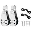 Marchfunny Set di 2 blocchi per puleggia in acciaio inox per kayak, 45 mm