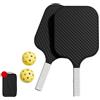 Sandyseptember Set di racchette da pickleball in legno di acero a 7 strati (2 racchette, 2