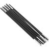 Alasum 2 Pezzi Kit Pali per Tenda in Fibra di Vetro, Asta per Tenda Pieghevole e Compatta, Nero, per Campeggio e Outdoor