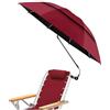Nukinp Ombrello da Sedia, Ombrello da Sedia con Morsetto Parasole da Esterno Regolabile, Tessuto Resistente ai Raggi UV da 47 Pollici per Spiaggia, Campeggio, Pesca, Rosso