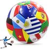 Sjfbebsy Pallone da calcio, misura 5, 8, 5 pollici, bandiera nazionale, per allenamento all'aperto in PVC