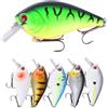 Generic 6 Esche Crankbait Galleggianti 8,5 cm 15 g Lungo Lancio con Sonaglio | Sei Colori con Occhi 3D Finitura a Squame Realistica Paletta Subacquea e Doppi Ancorette per Luccio Persico Bass